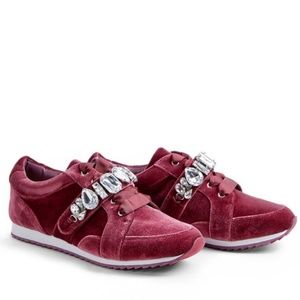 Chic Muave Jeweled Sneakers Size 12